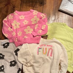3T kids haul- 3 sweatshirts, 1 sweater